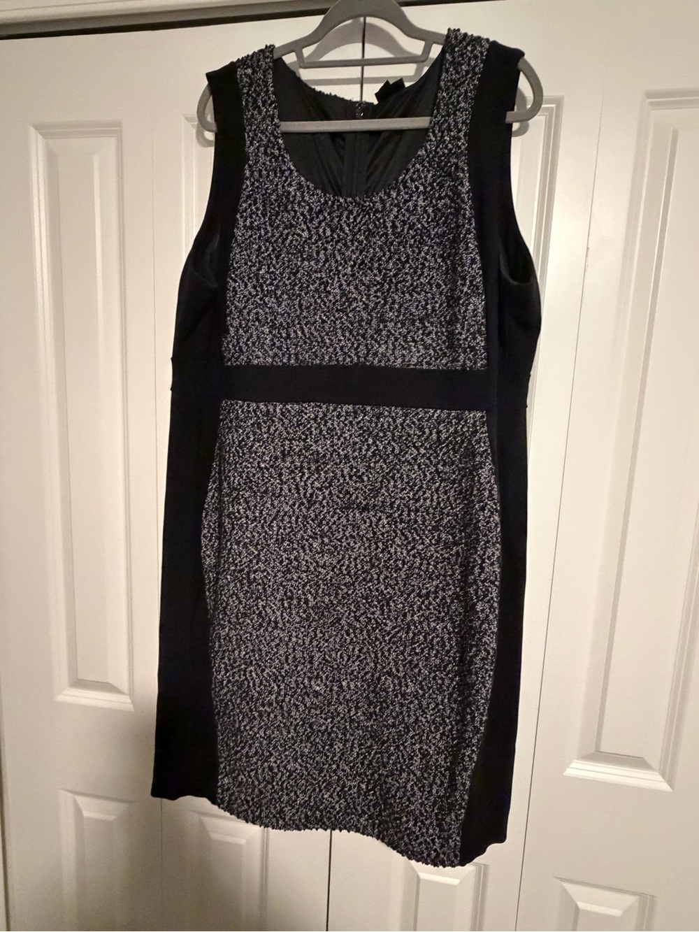 torrid Black and White Tweed-Inset Sheath Dress